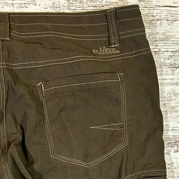 Men’s Kuhl Slax cotton nylon pants brown size 38 x 28 (altered) - Picture 7 of 9